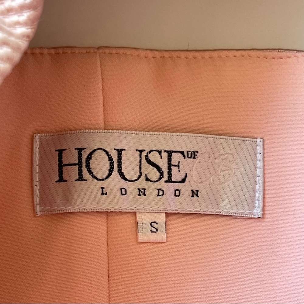 House of CB Pink Textured Puff Sleeve Corset Top - Size S - Picture 5 of 8